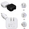 multi function 3 in 1 universal usb car charger for mobile phone